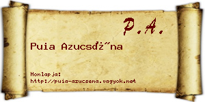 Puia Azucséna névjegykártya